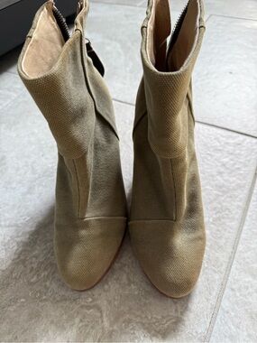 rag & bone khaki canvas ankle boots